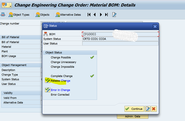 SAP PP使用ECR去修改BOM主数据