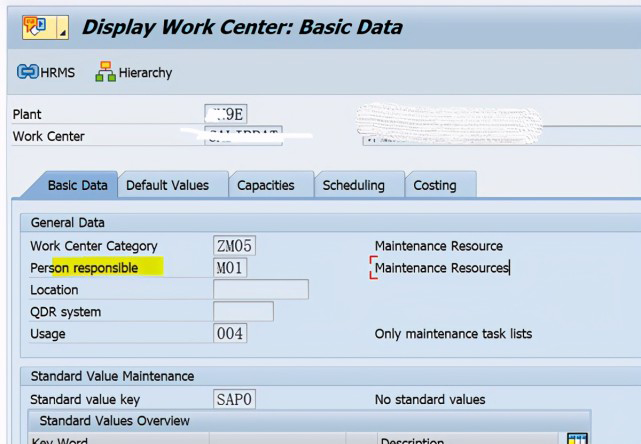 SAP PM 初级系列5 - 工作中心相关的配置 图3