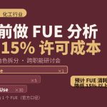 SAP FUE 分析封面:绛红底米白字版式,权限对象经规则映射到 FUE 等级卡并标注降本比例